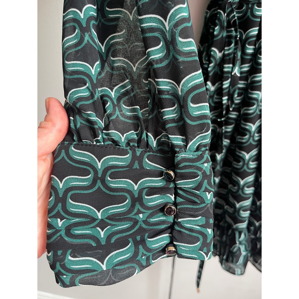 Ever New Curve Glenmore Geo Mini Dress Green Black Geometric Plus Size 22 NWT - Picture 6 of 13